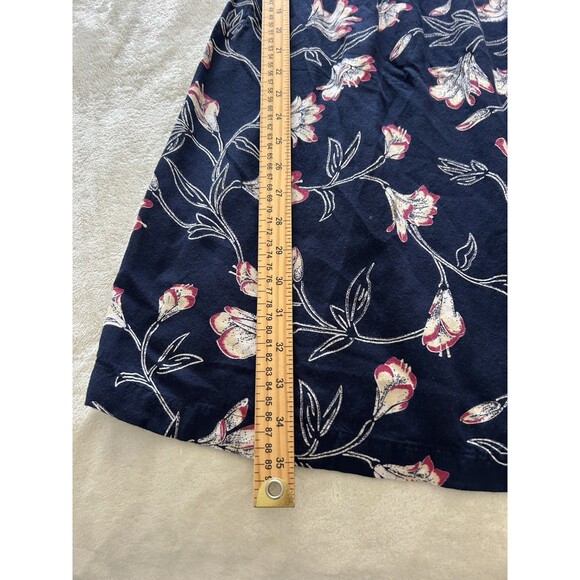 Lucky Brand Womens Dress Small Button Navy Floral Vine Sofi Smocked Boho - Picture 7 of 9